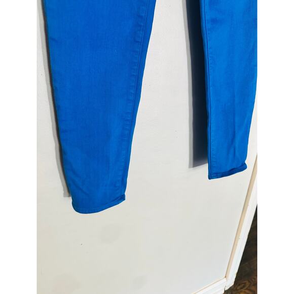 J. Crew Bright Blue Toothpick Skinny Leg Cotton Blend Pants Jeans size 27 - Picture 7 of 8